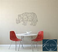 50067 - Rhino vinyl wall art decal 1000mm x 600mm